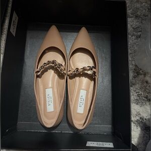 STEVEN Women's Beige Chain Loafers